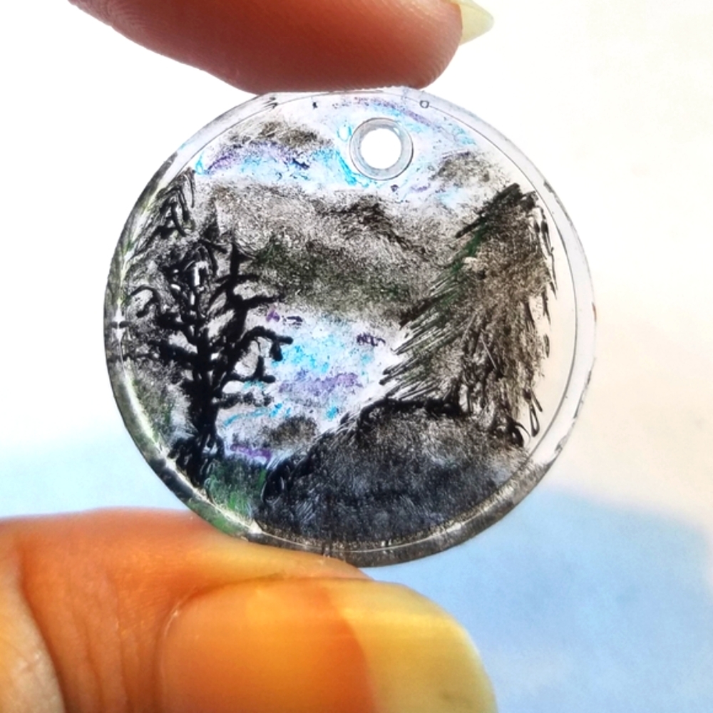 Handpainted Scene Necklace